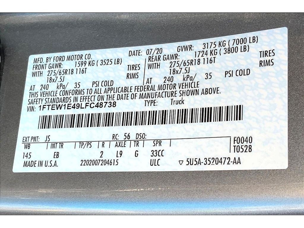 2020 Ford F-150 LARIAT