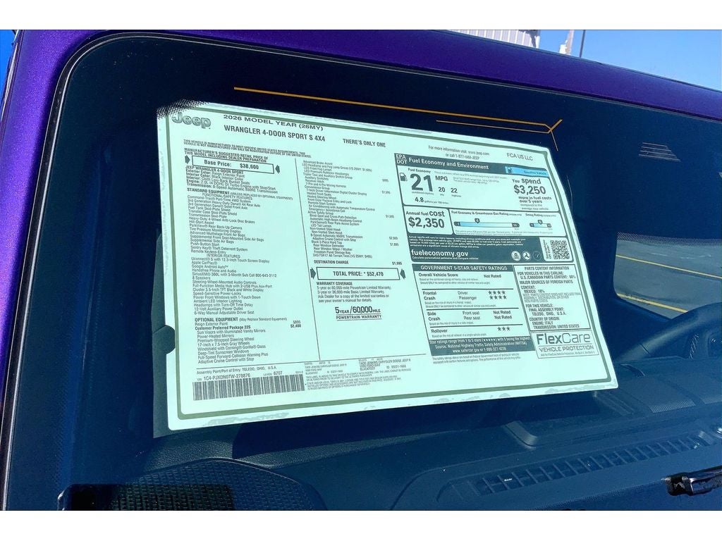 2026 Jeep Wrangler Sport S