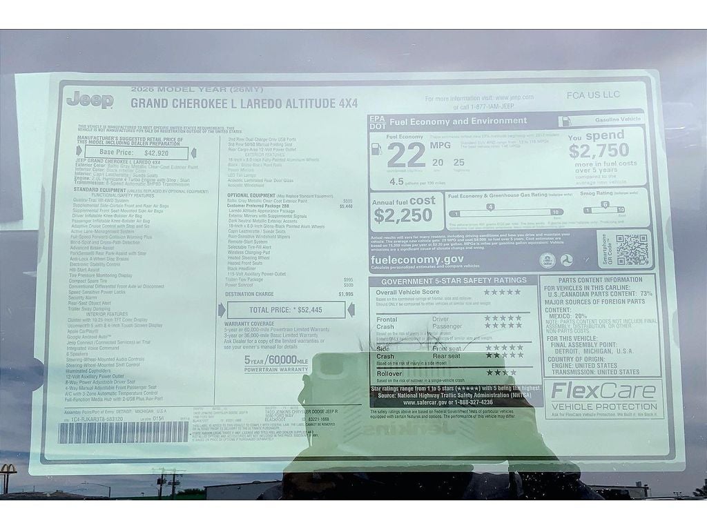 2026 Jeep Grand Cherokee L Laredo Altitude