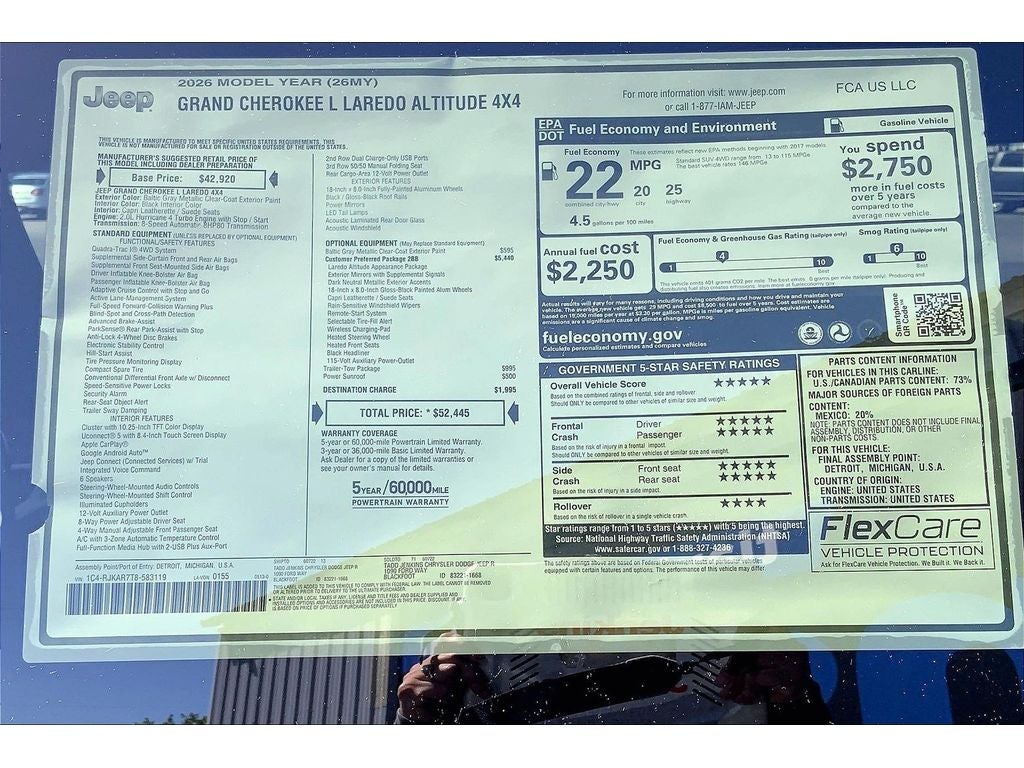 2026 Jeep Grand Cherokee L Laredo Altitude