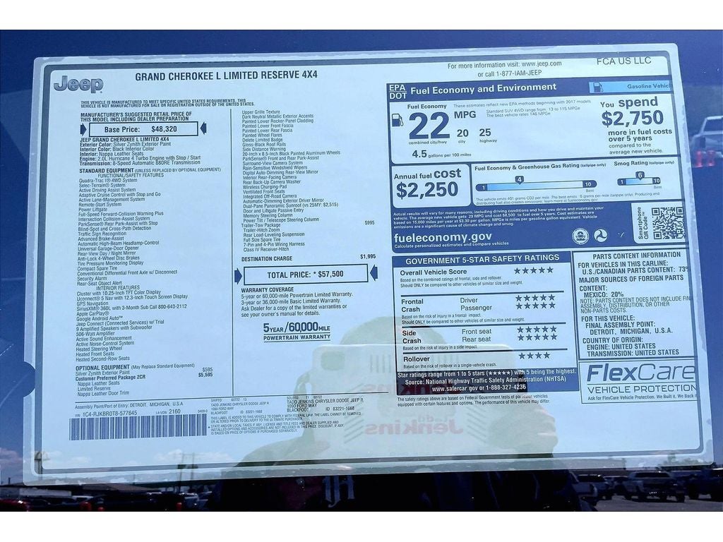 2026 Jeep Grand Cherokee L Limited Reserve