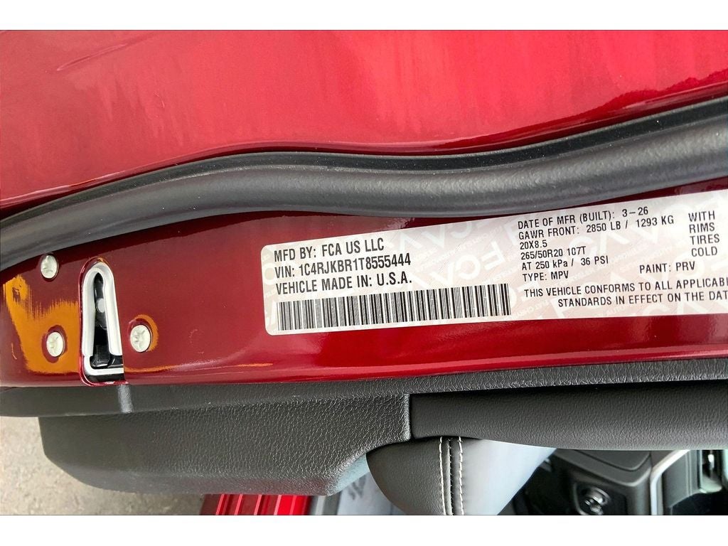 2026 Jeep Grand Cherokee L Limited Reserve