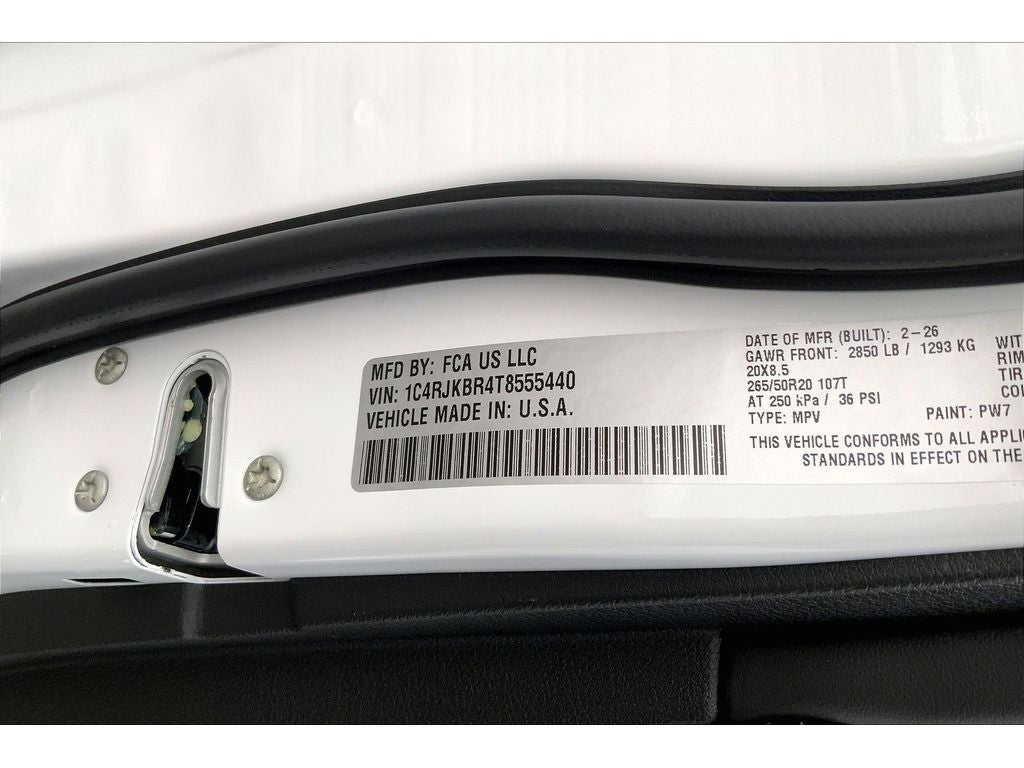 2026 Jeep Grand Cherokee L Limited Reserve