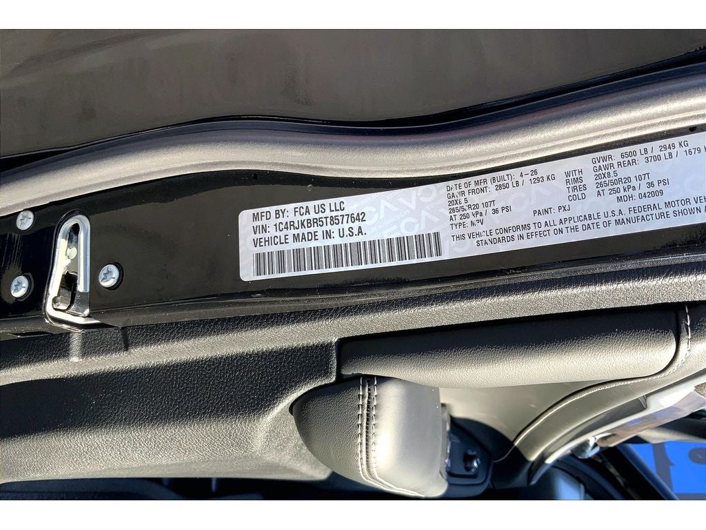 2026 Jeep Grand Cherokee L Limited Reserve