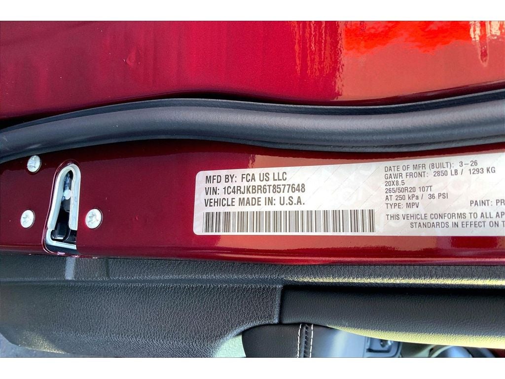 2026 Jeep Grand Cherokee L Limited Reserve