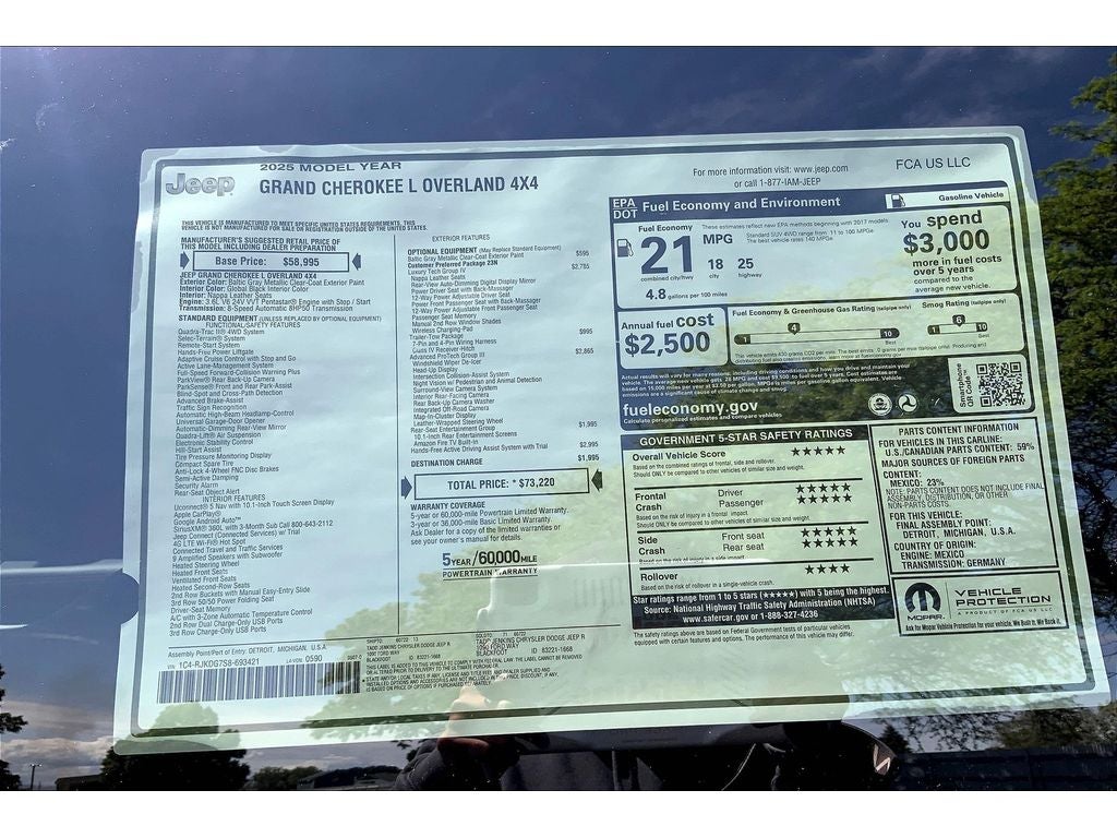 2025 Jeep Grand Cherokee L Overland