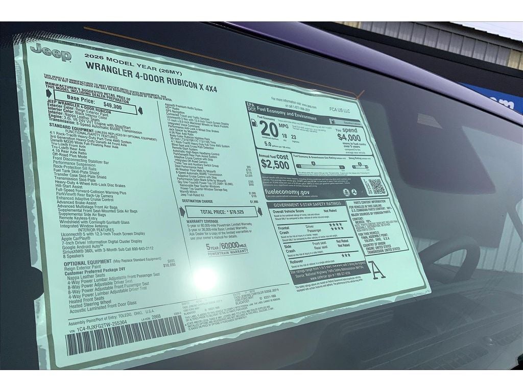 2026 Jeep Wrangler Rubicon X