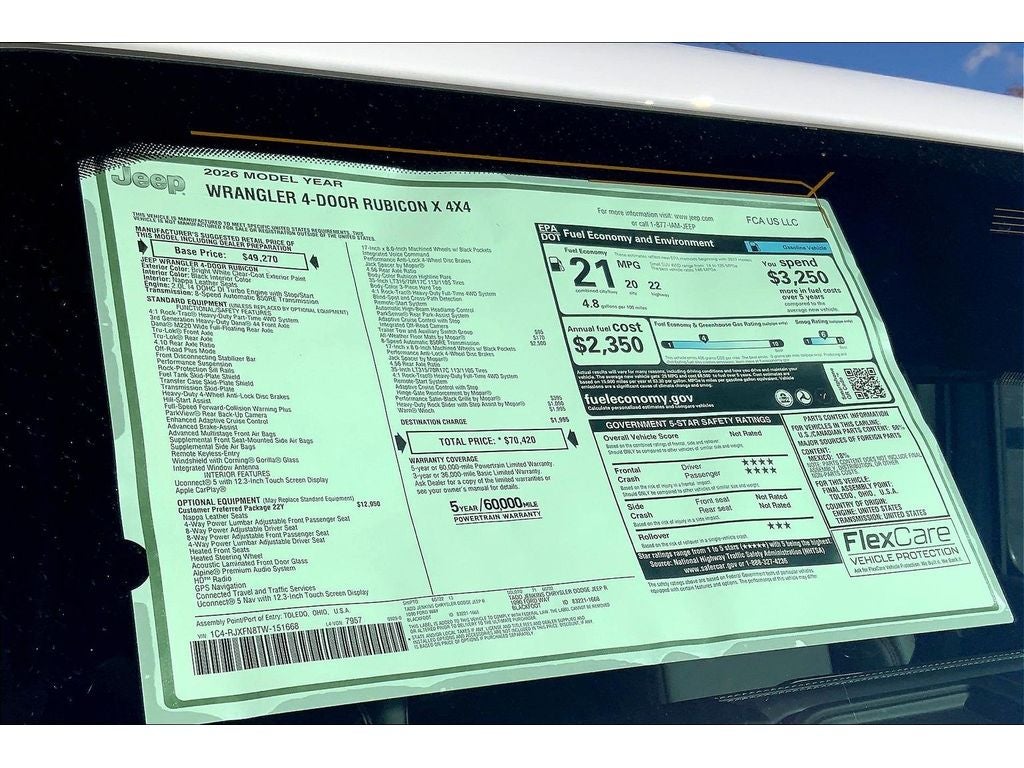 2026 Jeep Wrangler Rubicon X