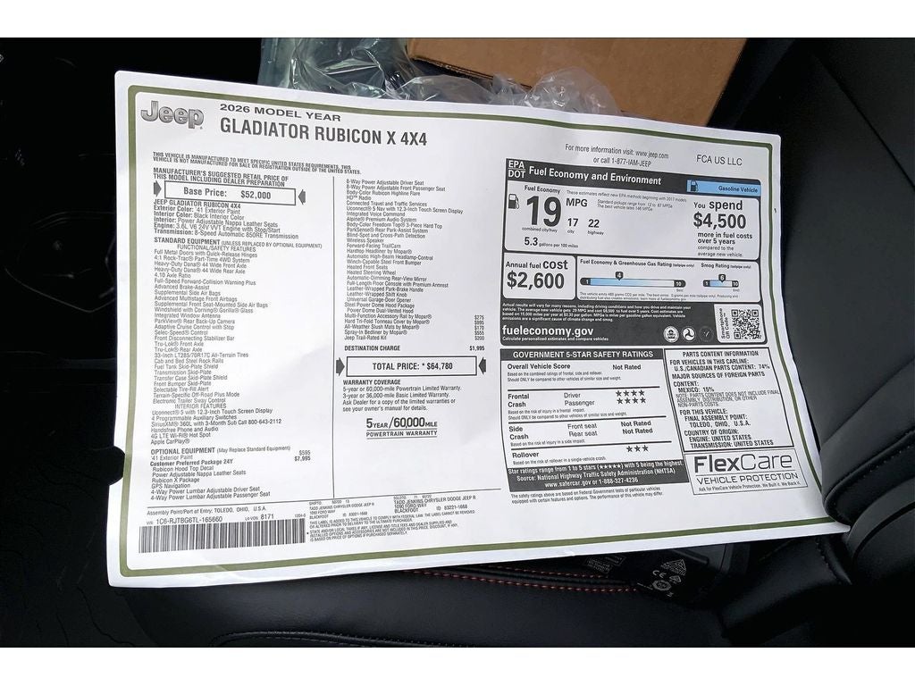 2026 Jeep Gladiator Rubicon X