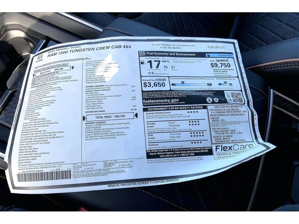 2026 RAM 1500 Tungsten