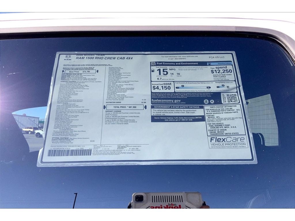 2026 RAM 1500 RHO