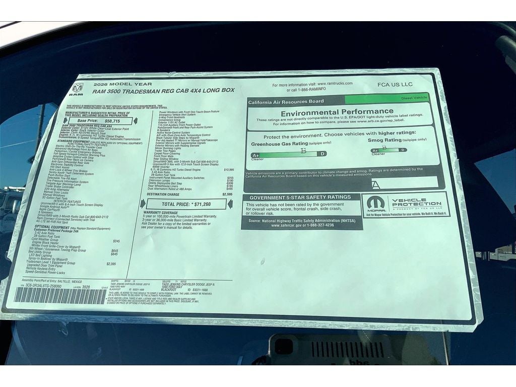 2026 RAM 3500 Tradesman