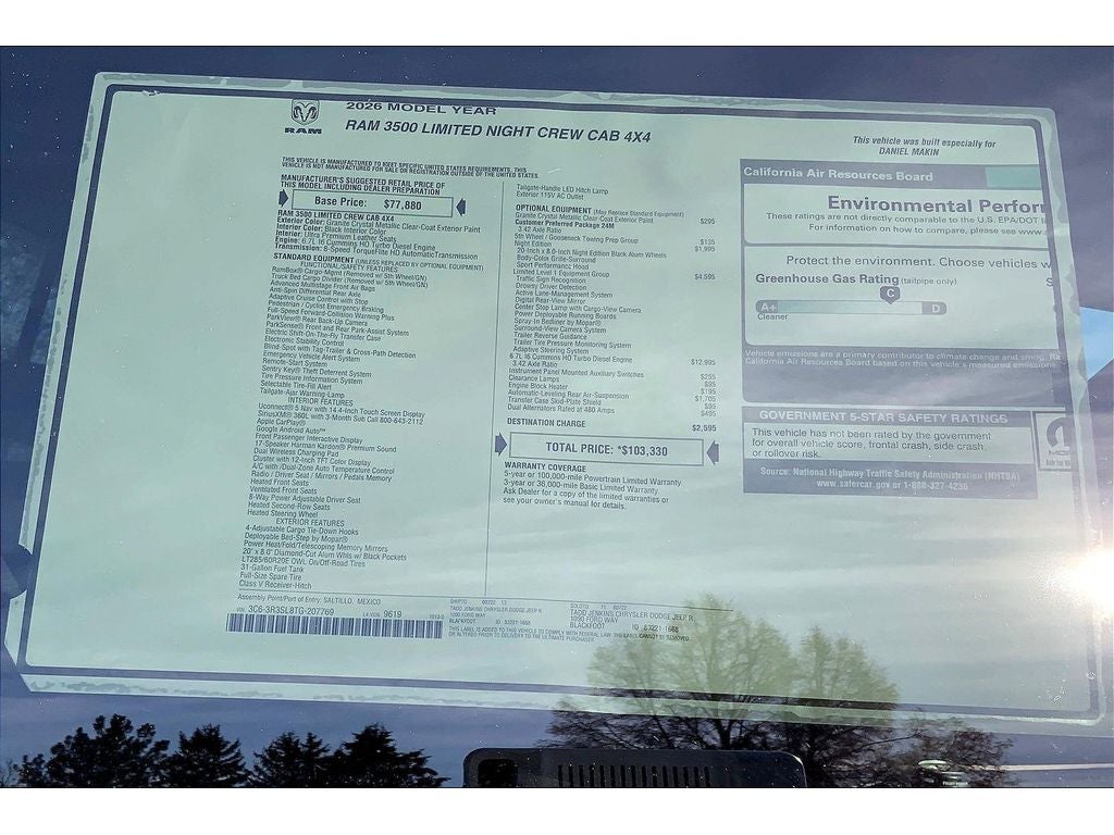 2026 RAM 3500 Limited