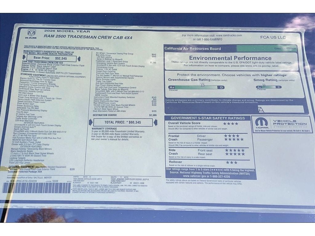 2026 RAM 2500 Tradesman