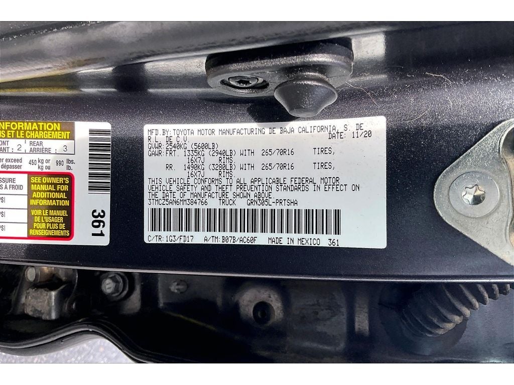 2021 Toyota Tacoma 4WD SR