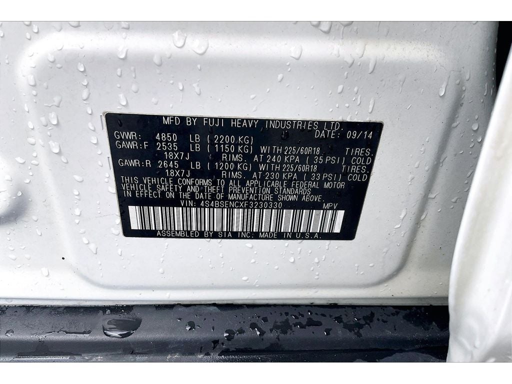 2015 Subaru Outback 3.6R Limited