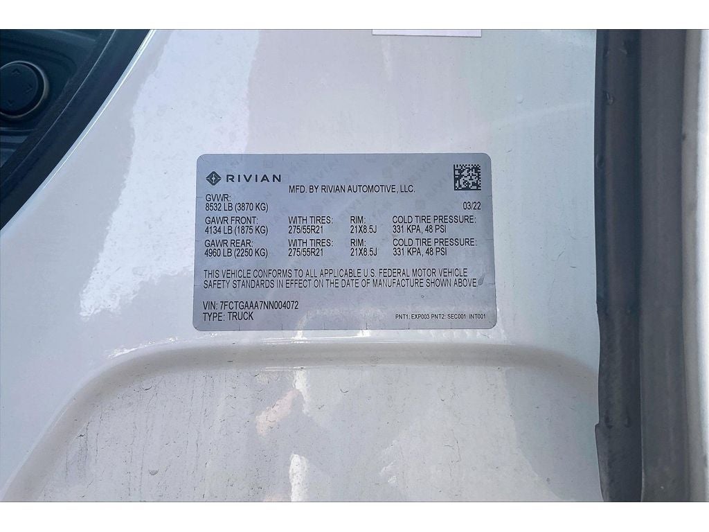 2022 RIVIAN R1T Adventure Package